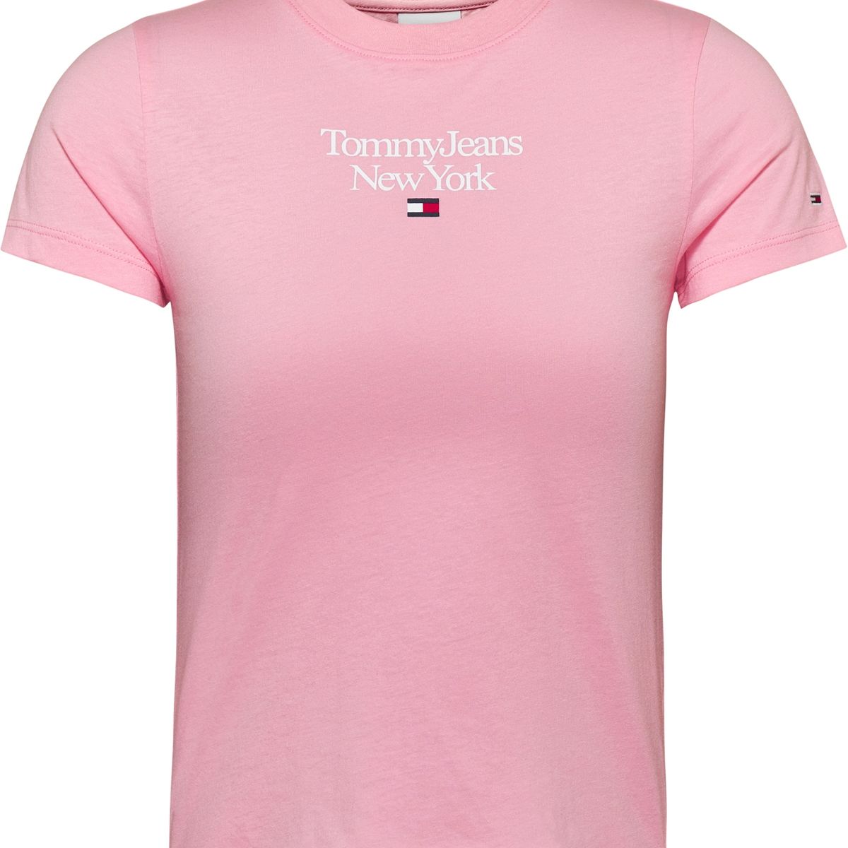 TOMMY HILFIGER - Polera Baby Essential Small Logo Rosado Tommy Jeans