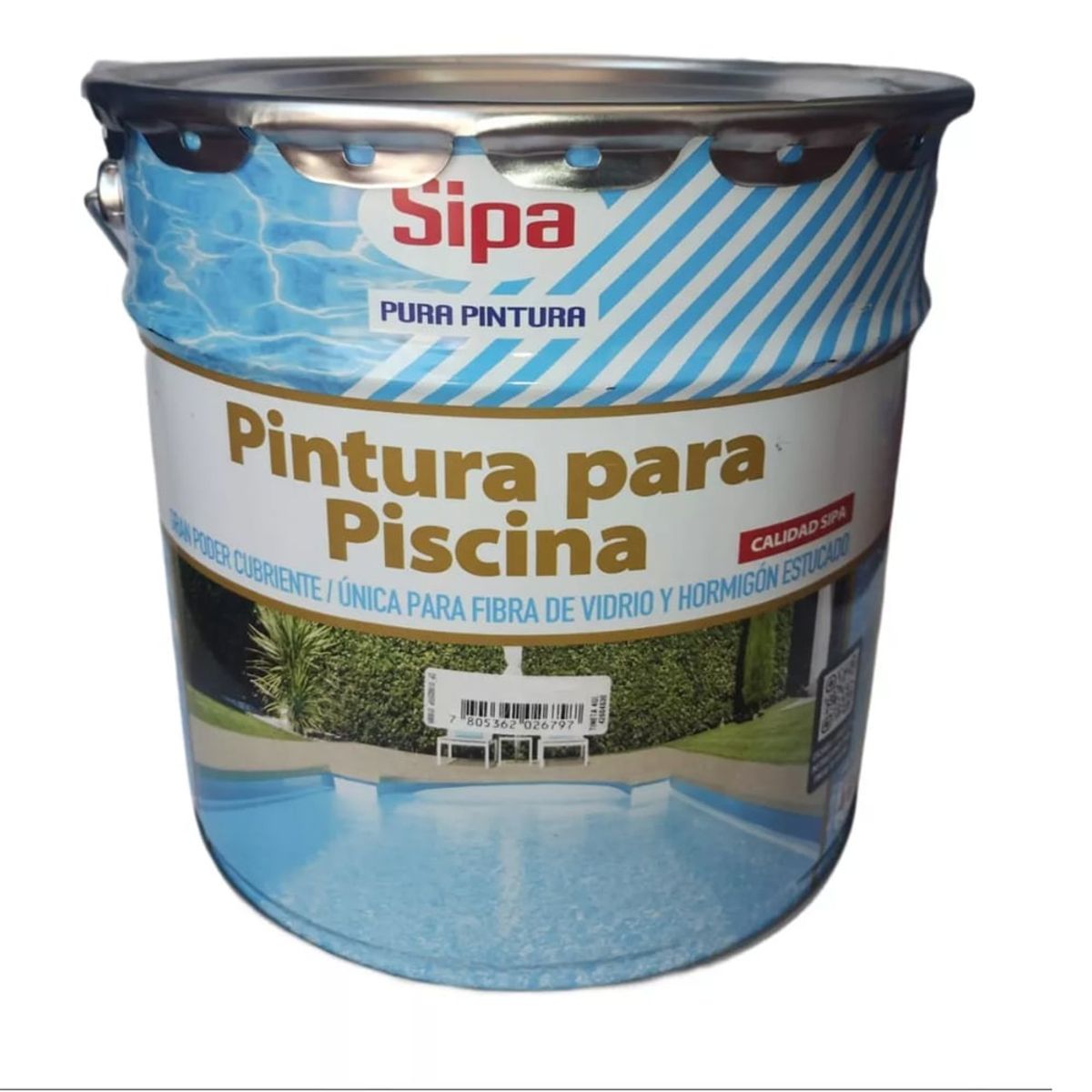 SIPA - SIPALAC PINTURA PISCINA CELESTE 4GALON MOD: 42604630