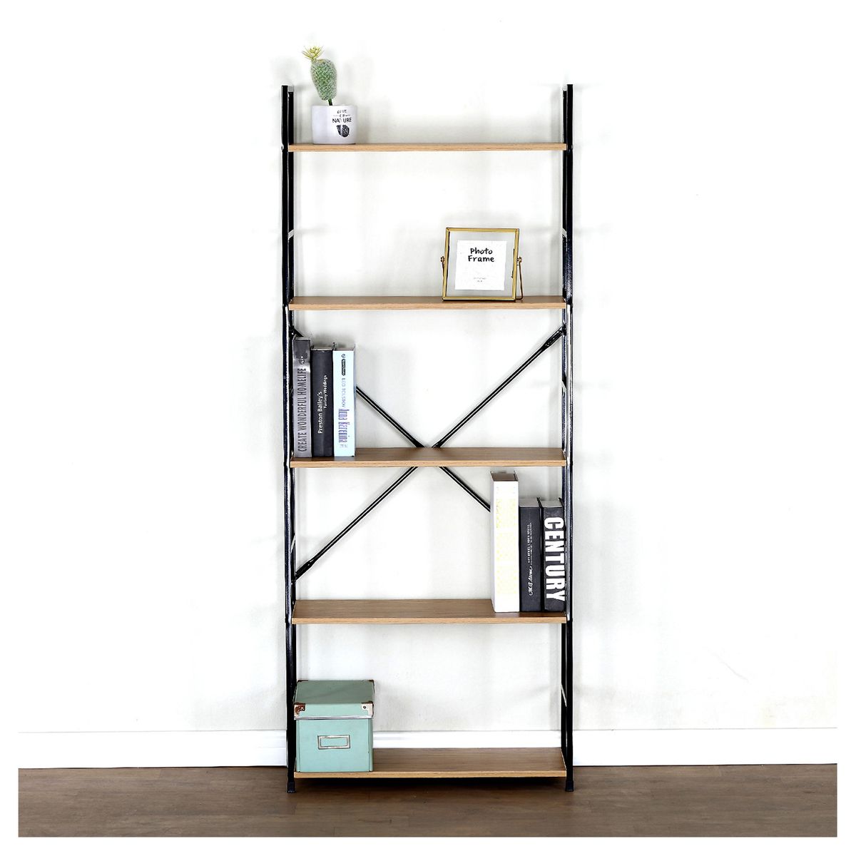 NOVAHUS - Estante cruz 5 niveles Industrial 144x59x24