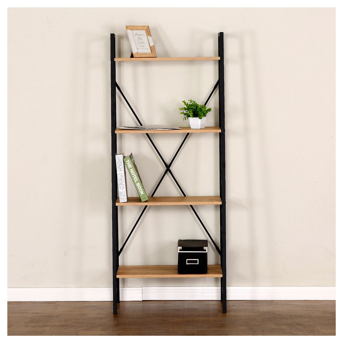 NOVAHUS - Estante cruz  4 niveles Industrial 148x60x32 cm