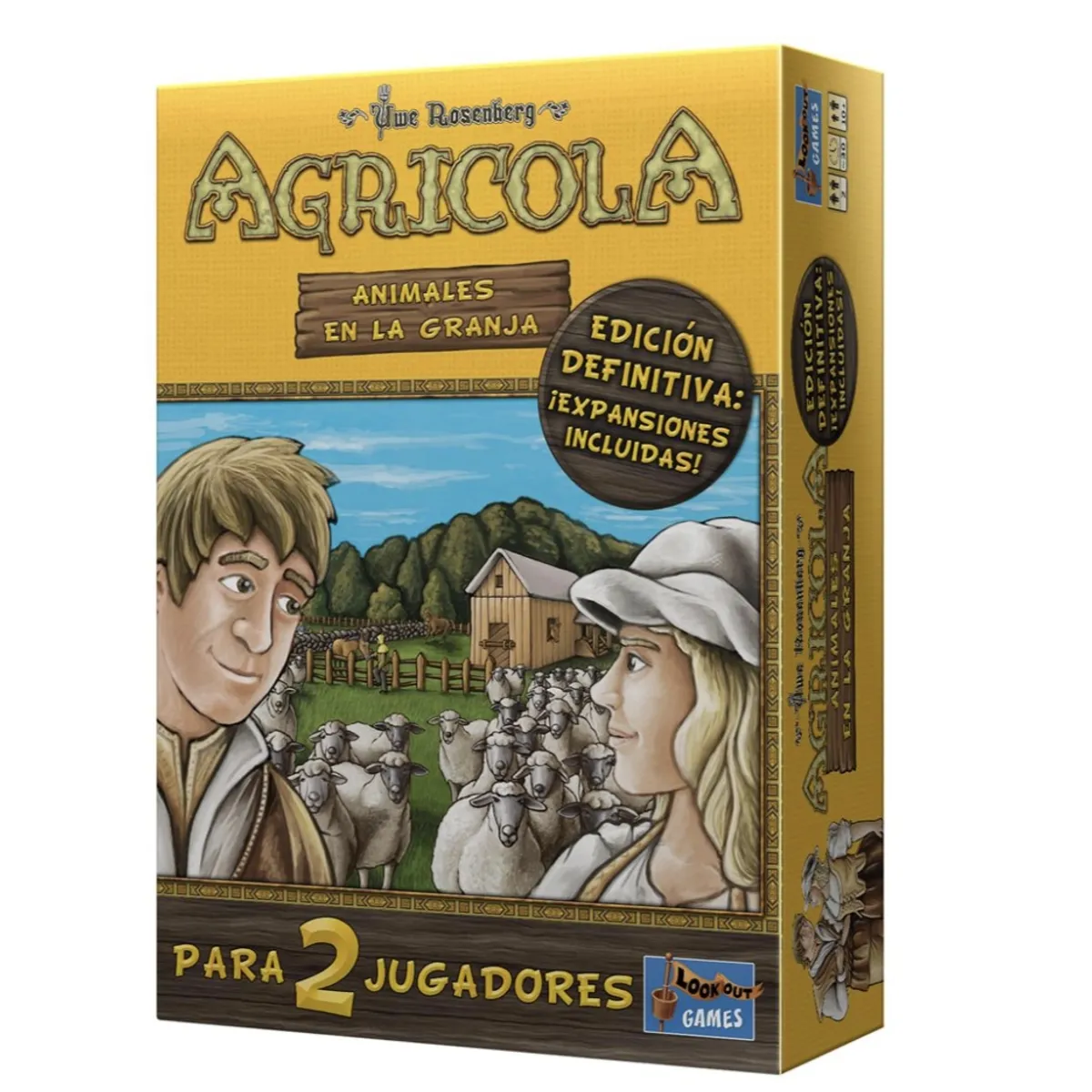LOOKOUT GAMES - Agricola Animales en la Granja - Juego De Mesa - Español