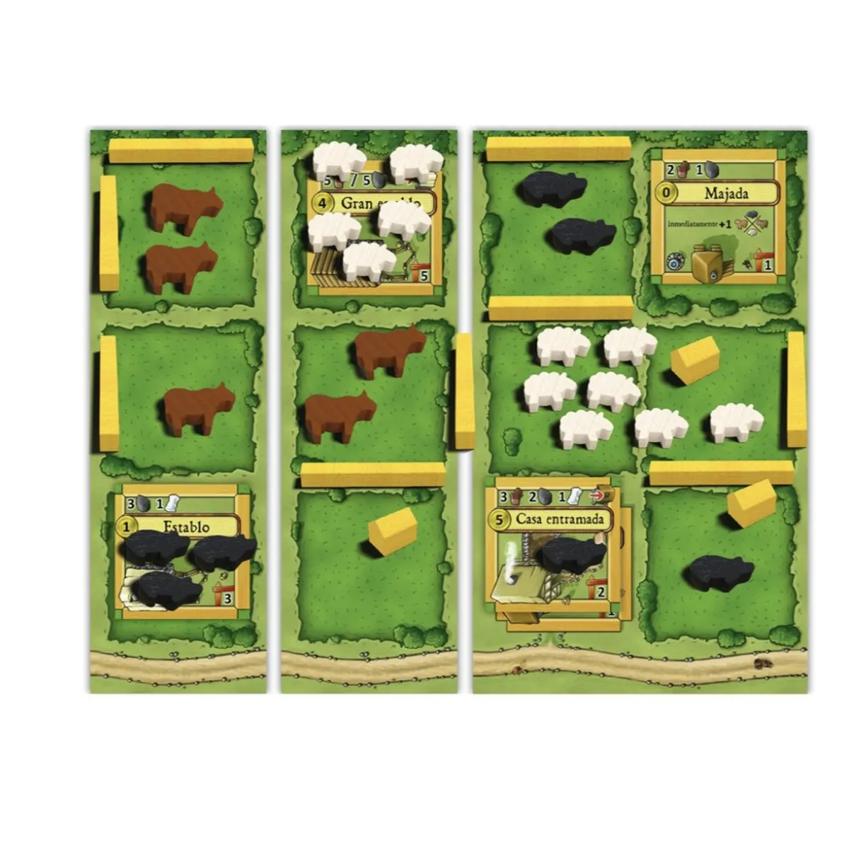 LOOKOUT GAMES - Agricola Animales en la Granja - Juego De Mesa - Español