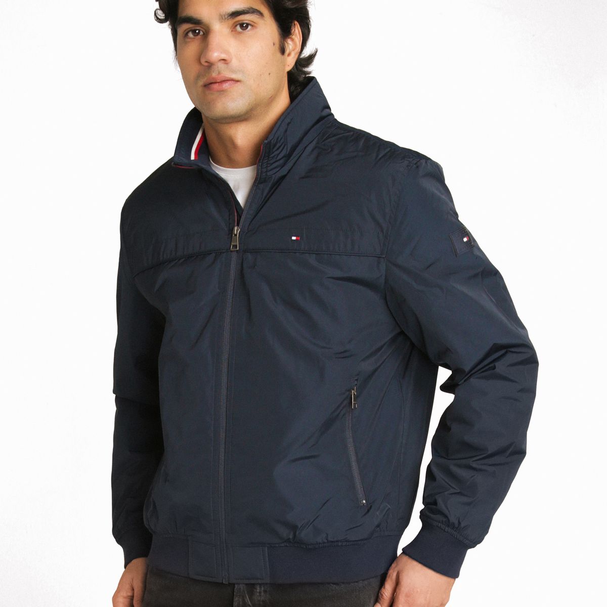 TOMMY HILFIGER - Chaqueta Bomber Golf Con Logo Azul Tommy Hilfiger