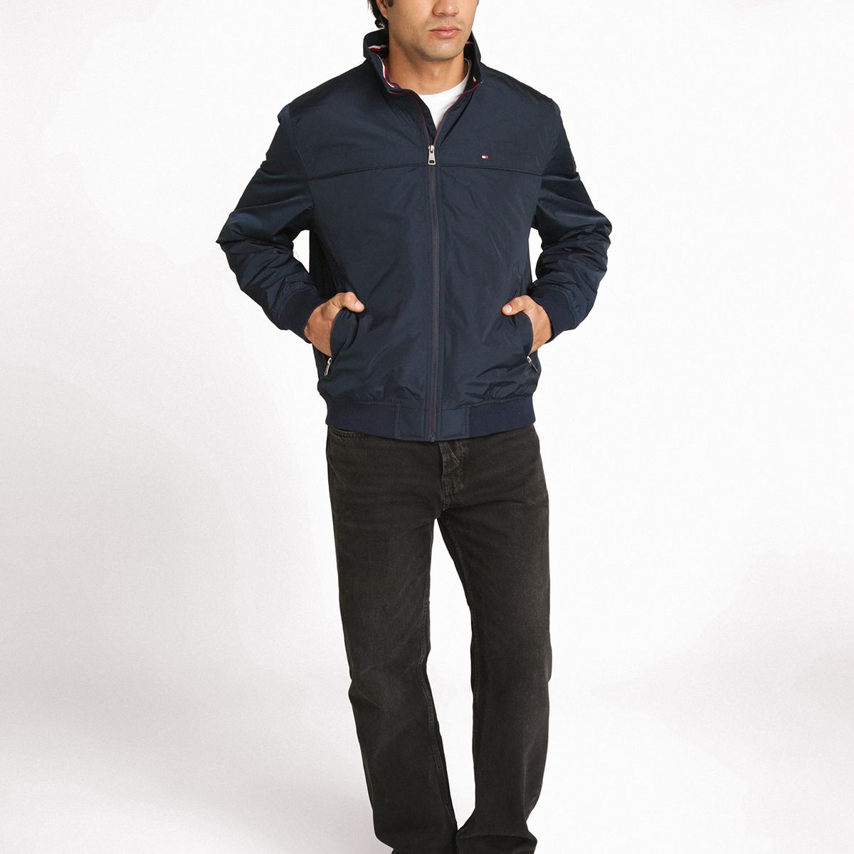 TOMMY HILFIGER - Chaqueta Bomber Golf Con Logo Azul Tommy Hilfiger