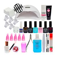 Kit De Esmaltado Permanente Polygel Lampara 48w Completo
