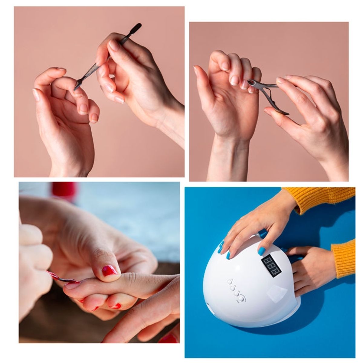 GENERICO - Kit De Esmaltado Permanente Polygel Lampara 48w Completo