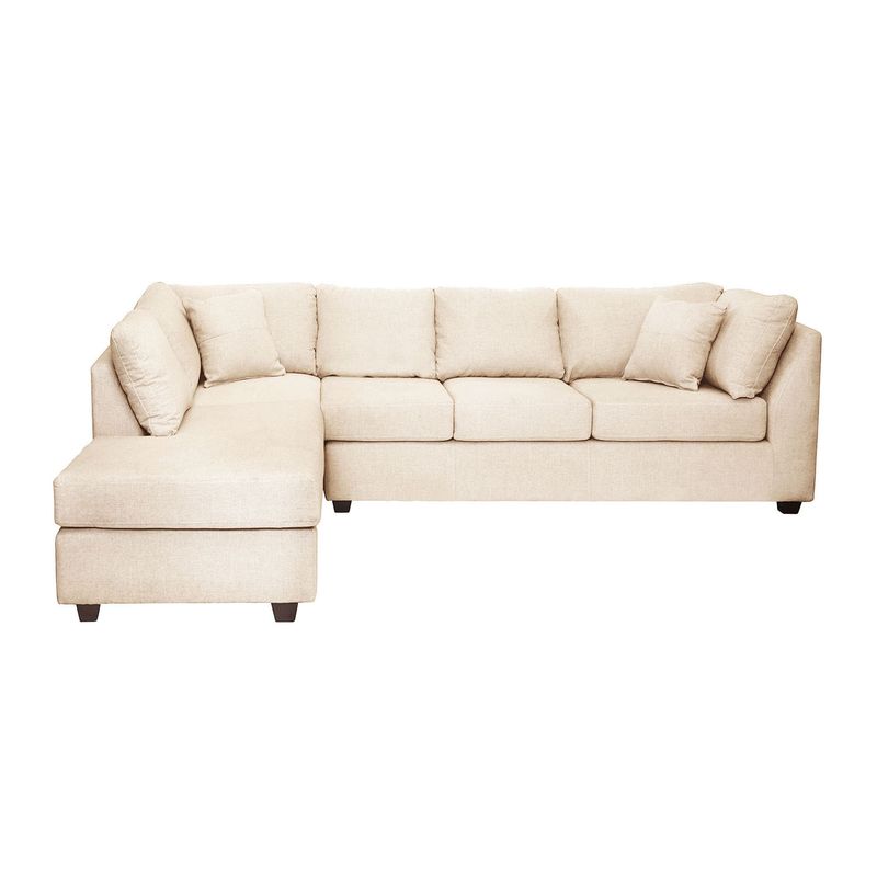 LATAM HOME - Sofá Seccional Padua Izquierdo Lino Blanco