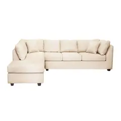 LATAM HOME - Sofá Seccional Padua Izquierdo Lino Blanco