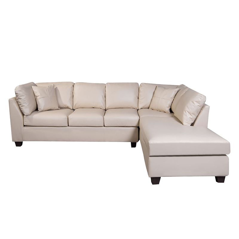 LATAM HOME - Sofá Seccional Padua Derecho Pu Grano Beige
