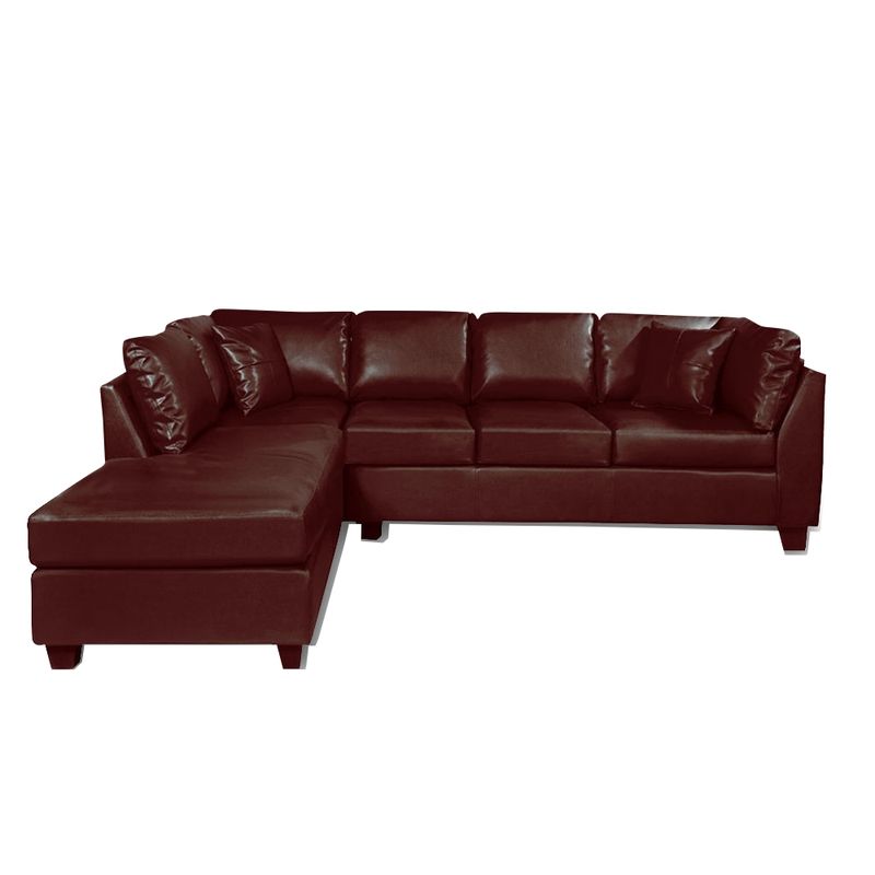 LATAM HOME - Sofá Seccional Padua Izquierdo Pu Grano Chocolate