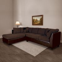 Sofá Seccional Padua Chocolate 5 Cuerpos Tela Velvet