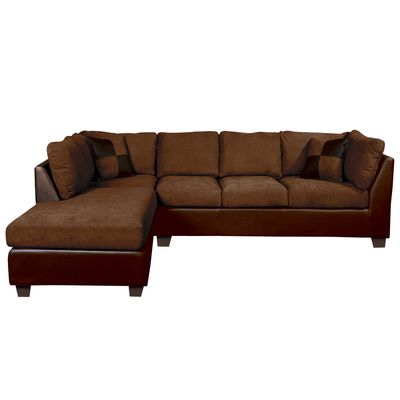 Imagen 2 del producto Sofá Seccional Padua Chocolate 5 Cuerpos Tela Velvet