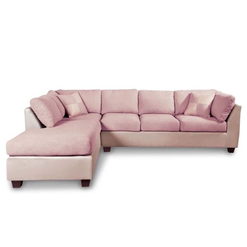 LATAM HOME - Sofá Seccional Padua Izquierdo Pu Beige Tela Velvet Beige