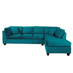 LATAM HOME - Sofá Seccional Padua Turquesa 5 Cuerpos Derecho