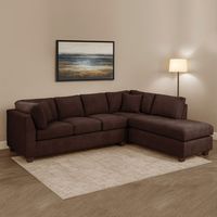 Sofá Seccional Padua Derecho Chocolate