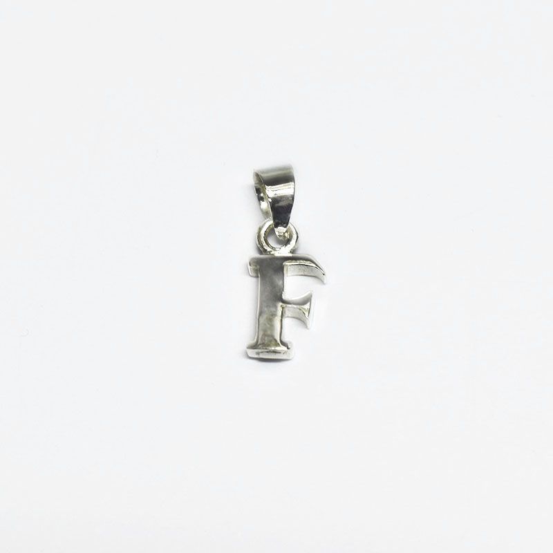 ROSETT - Colgante letra lisa Plata ley 925