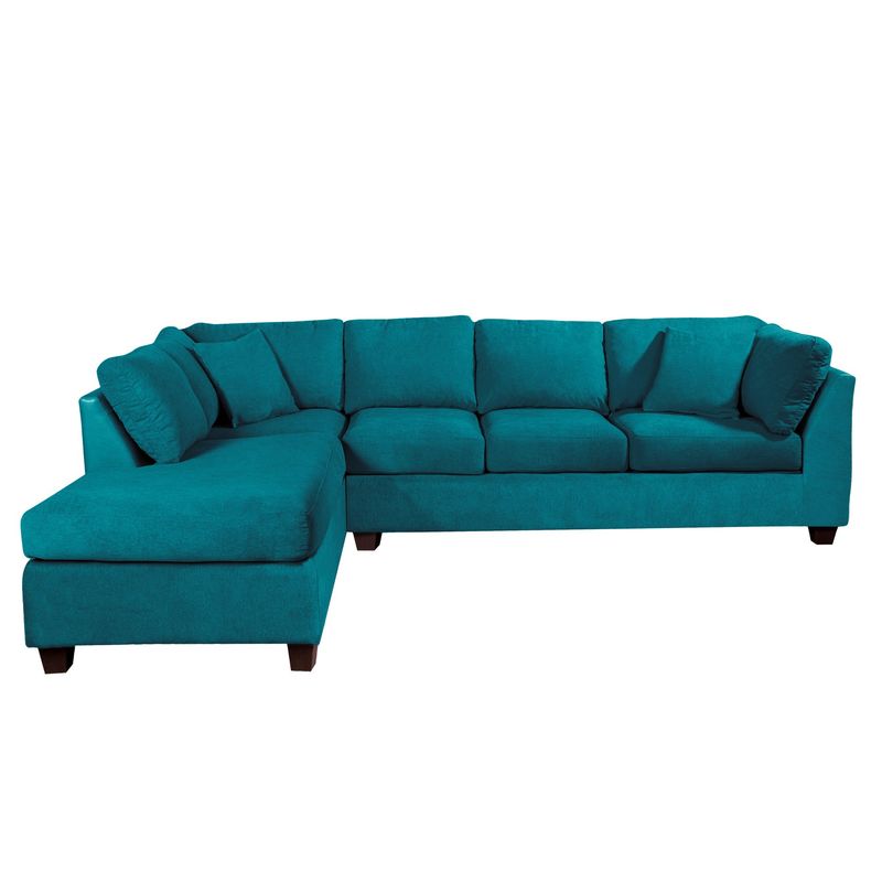 LATAM HOME - Sofá Seccional Padua Izquierdo Tela Velvet Turquesa
