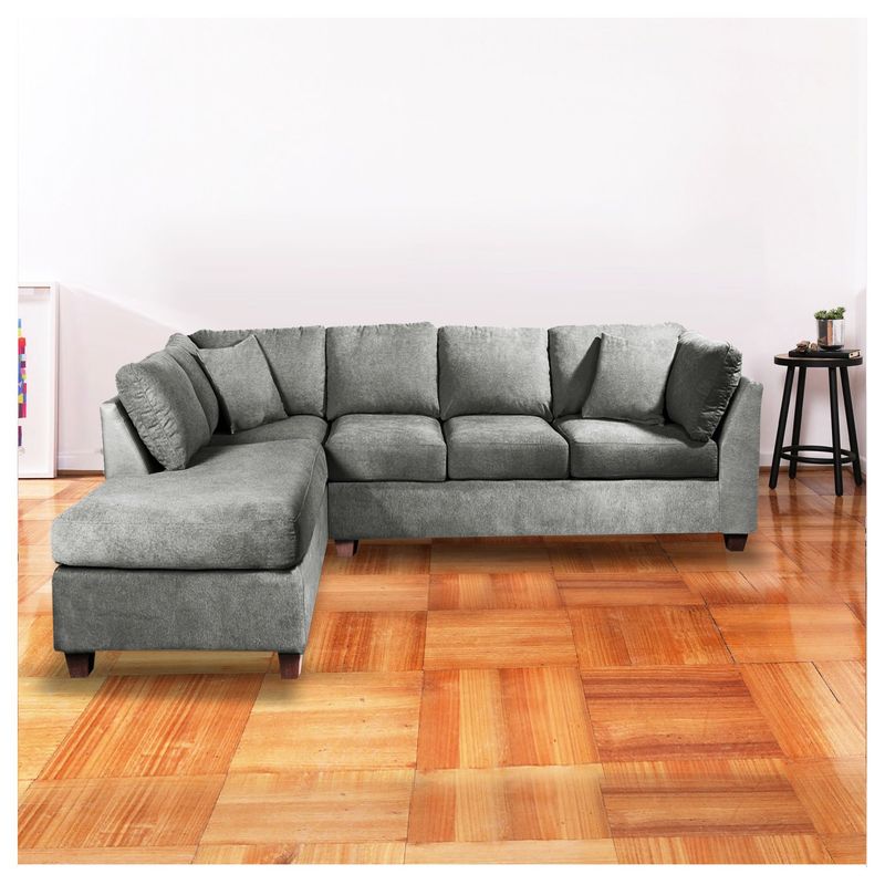 LATAM HOME - Sofá Seccional Latam Home Padua Gris 5 Cuerpos