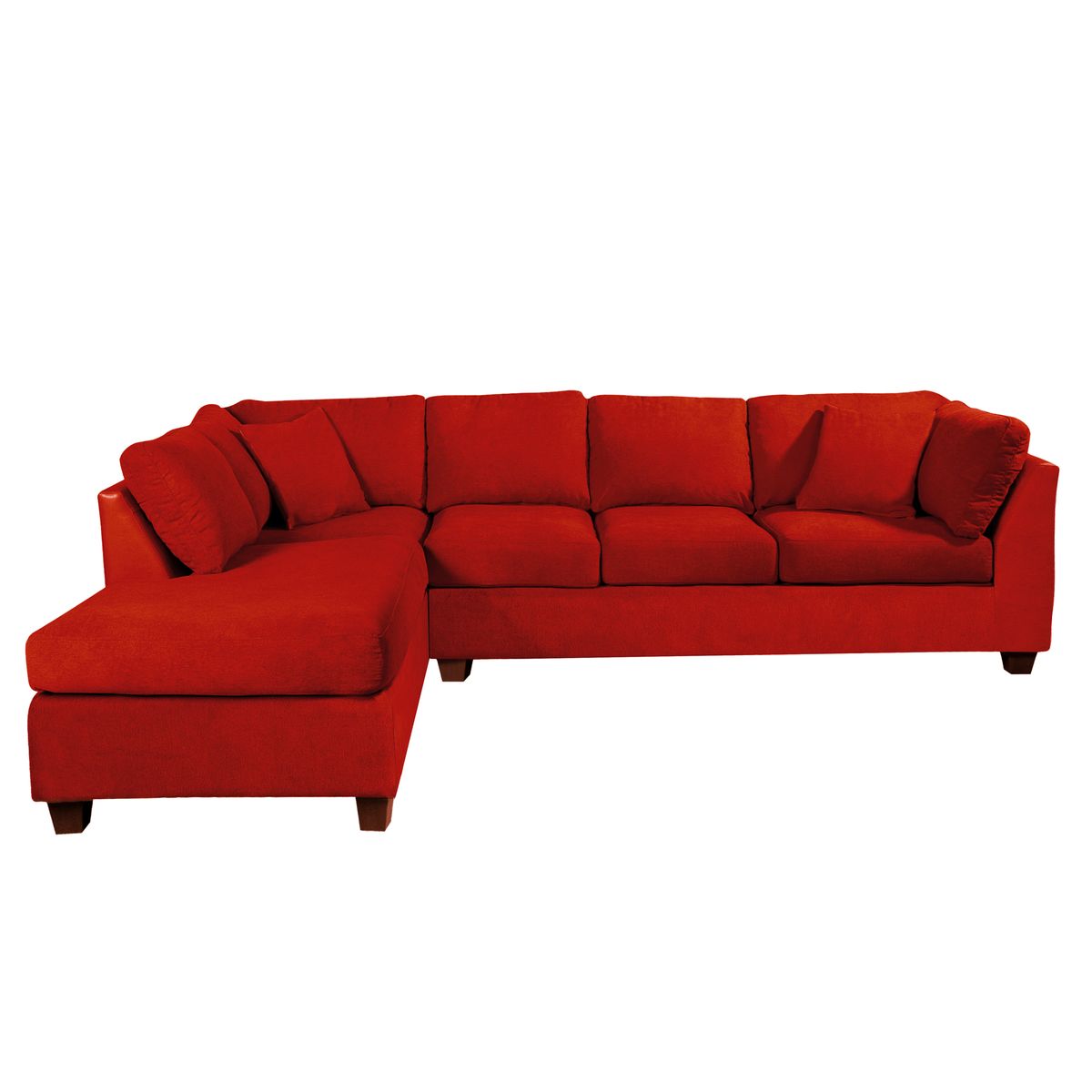 LATAM HOME - Sofá Seccional Padua Izquierdo Tela Velvet Burdeo