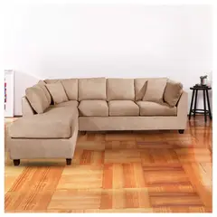 LATAM HOME - Sofá Seccional Padua Izquierdo Tela Velvet Beige
