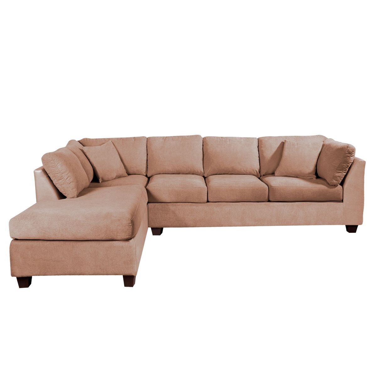 LATAM HOME - Sofá Seccional Padua Izquierdo Tela Velvet Beige