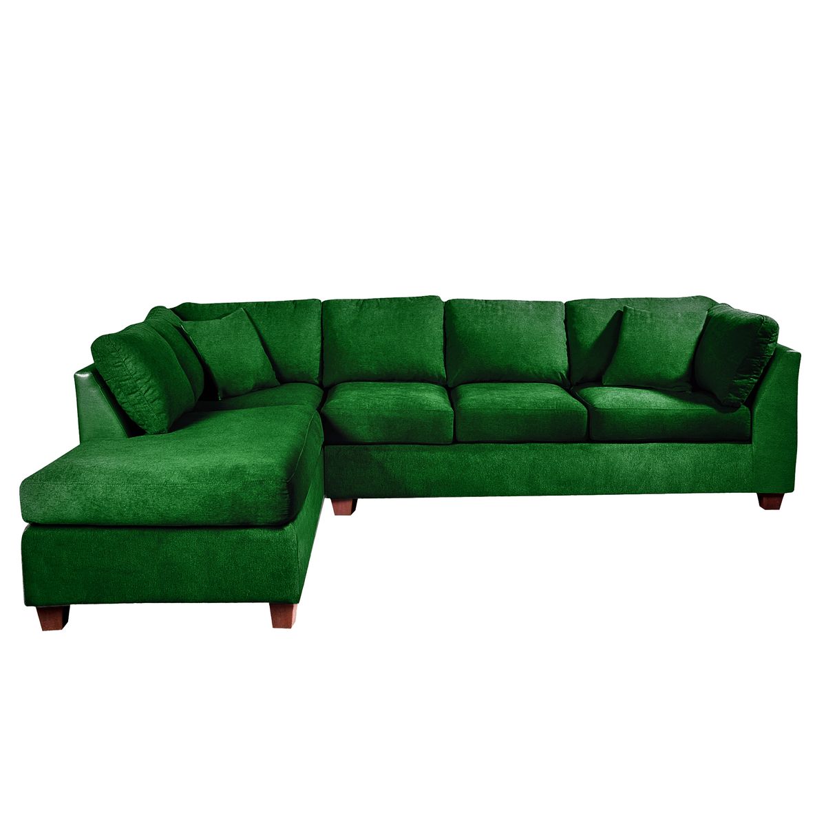 LATAM HOME - Sofá Seccional Padua Izquierdo Tela Velvet Verde