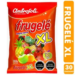 ARCOR - Frugelé Xl - Gomitas De Ambrosoli (Bolsa Con 30 Unidades)