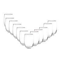 Pack 12 Vasos Altos Vidrio Mikonos Cocina