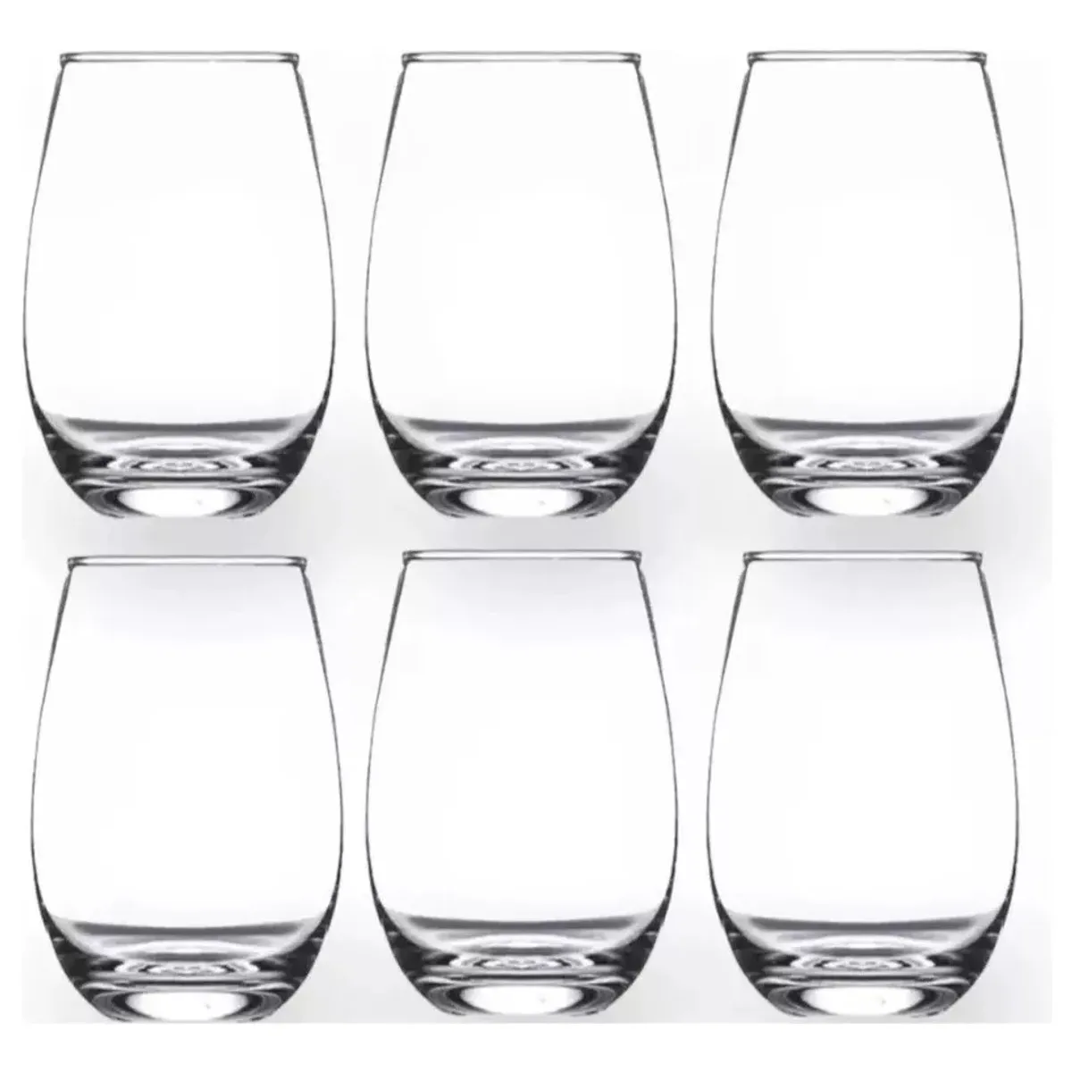 CRISTAR - Pack 12 Vasos Altos Vidrio Mikonos Cocina