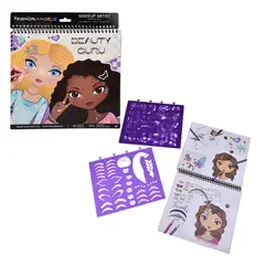FASHION ANGELS - Cuaderno Dibujar Diseñar Rostros Juguete Niñas