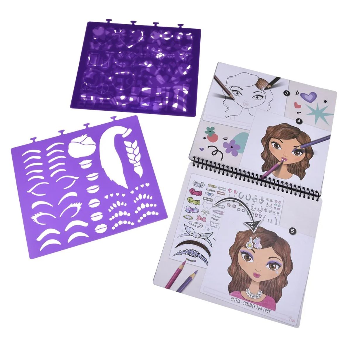 FASHION ANGELS - Cuaderno Dibujar Diseñar Rostros Juguete Niñas