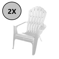Pack 2 Sillas Modelo Adirondack Blancas