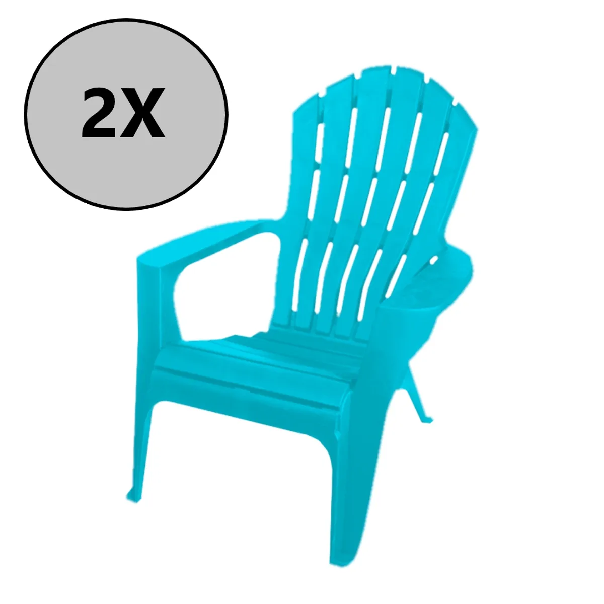 FOLD - Pack 2 Sillas Modelo Adirondack Azules