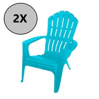 Pack 2 Sillas Modelo Adirondack Azules