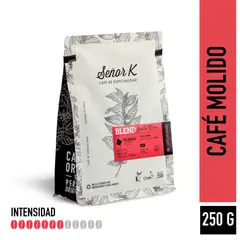CAFE SEÑOR K - Café Grano Molido Tueste Medio Blend Santa Rosa Señor K