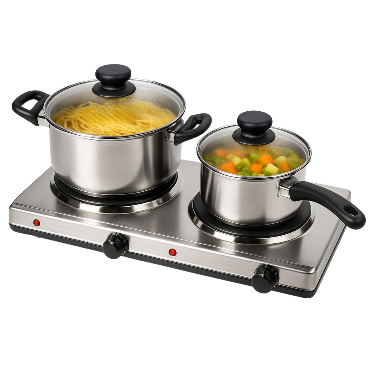 MAGEFESA - Cocina Encimera Eléctrica Magefesa MGF8022 Dinamic Inox Dual