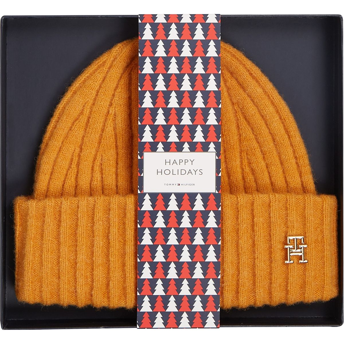 TOMMY HILFIGER - Gorro Beanie Modern Monogram Amarillo Tommy Hilfiger