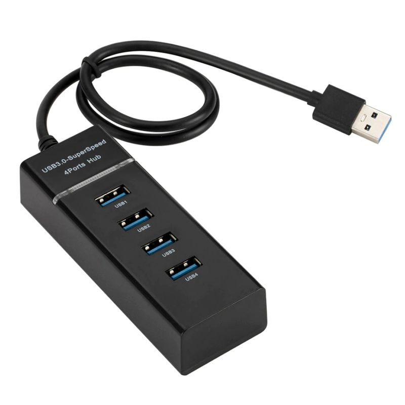 GENERICO - Hub Multi USB 3.0  Adaptador 4 Puertos