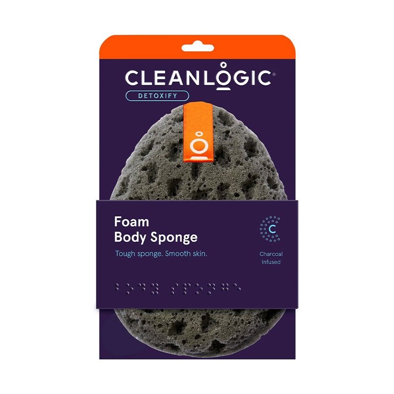 GOODY - Esponja corporal detox para baños de espuma con infusión de carbón.