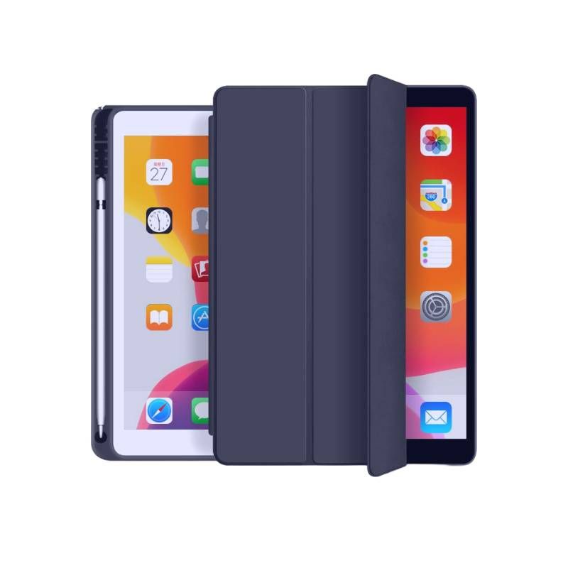 GENERICO - Carcasa Smart cover para Ipad 10.2 con ranura lápiz / AZUL