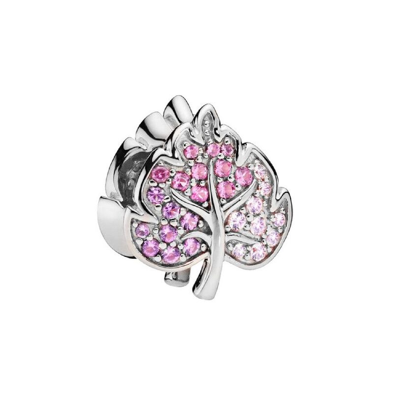 SILVER HEART - Charm Hoja de Otoño en Plata Fina 925 SILVER HEART