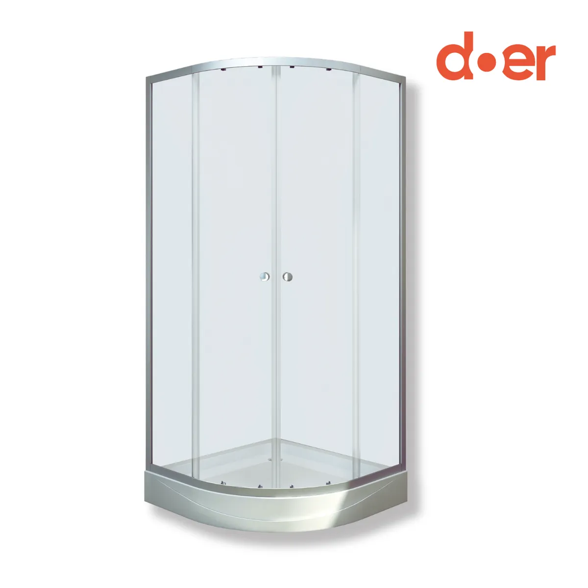 DOER - Cabina de ducha Elegance Medium 80x80x200cm diseño curvo