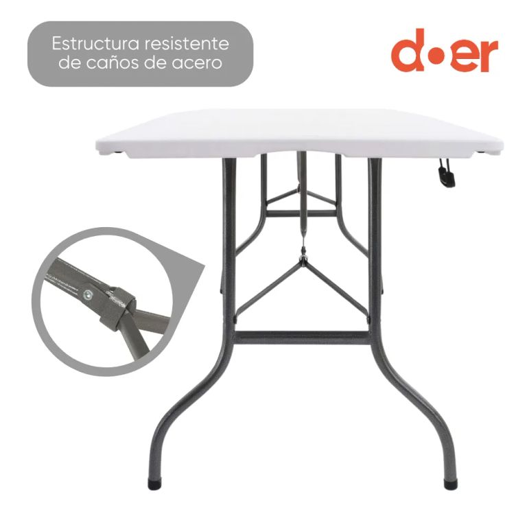 Mesa plegable Foldaway tipo maleta 180x74cms