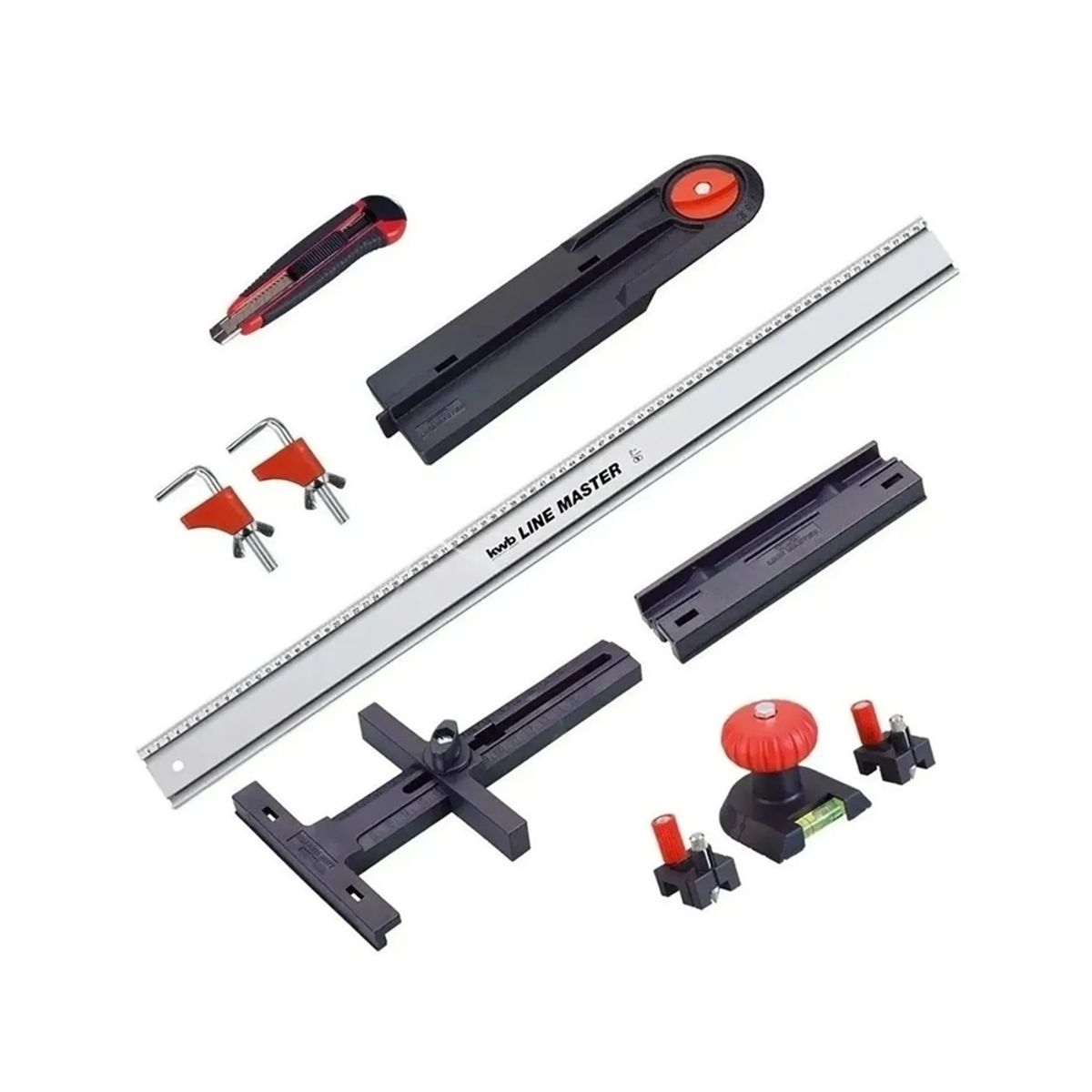 KWB - Kit Juego De Regla De Precisión Carpintero 10 Piezas Kwb