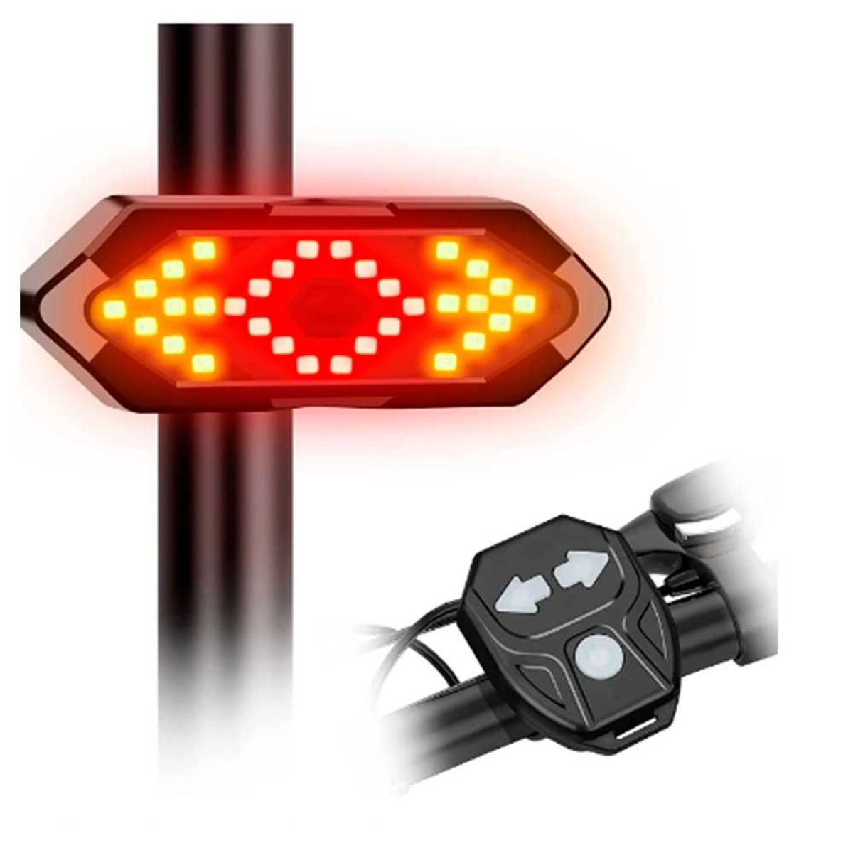 DEFENSOR FOREVER - Luz trasera de Bicicleta Con mando Señalizador Para viraje