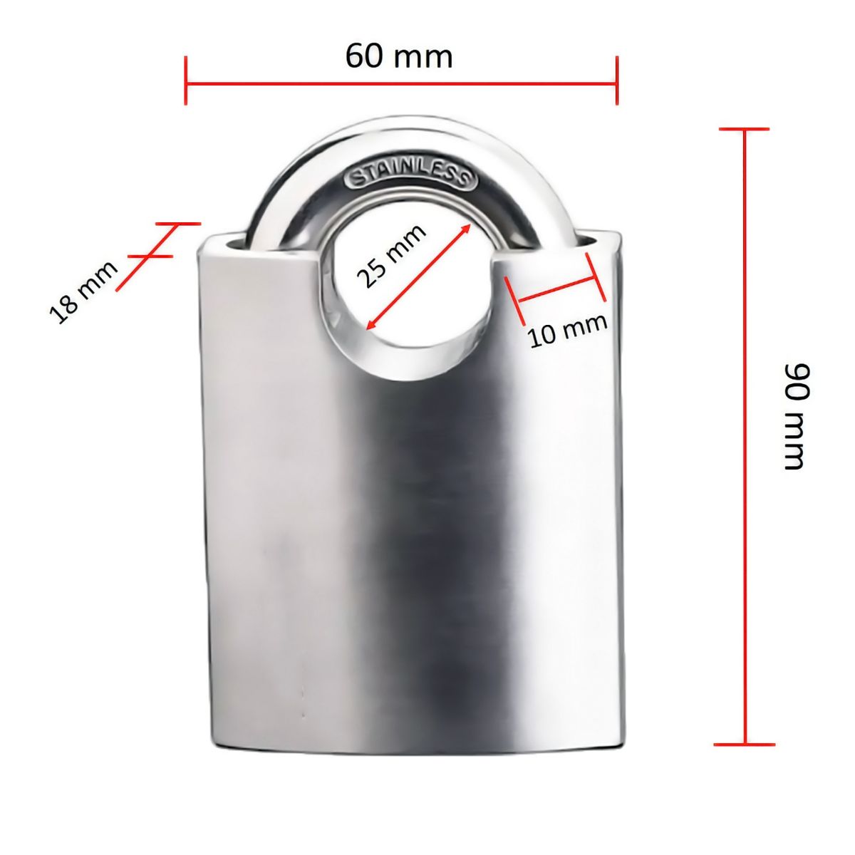 BLISS - Candado Acero Anti Corte Seguridad 60 Mm Pack X 2