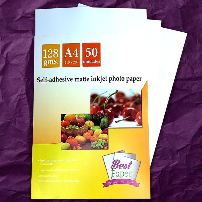 GENERICO - Papel fotográfico adhesivo matte A4 Best Paper…