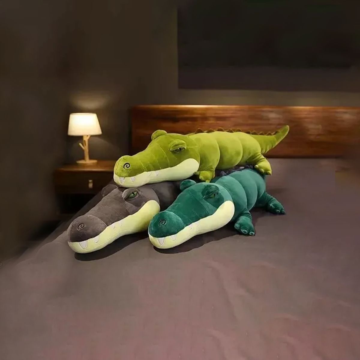 GENERICO - Peluche Cocodrilo Gigante 70cm Muñeco Cocodrilo Almohada verde