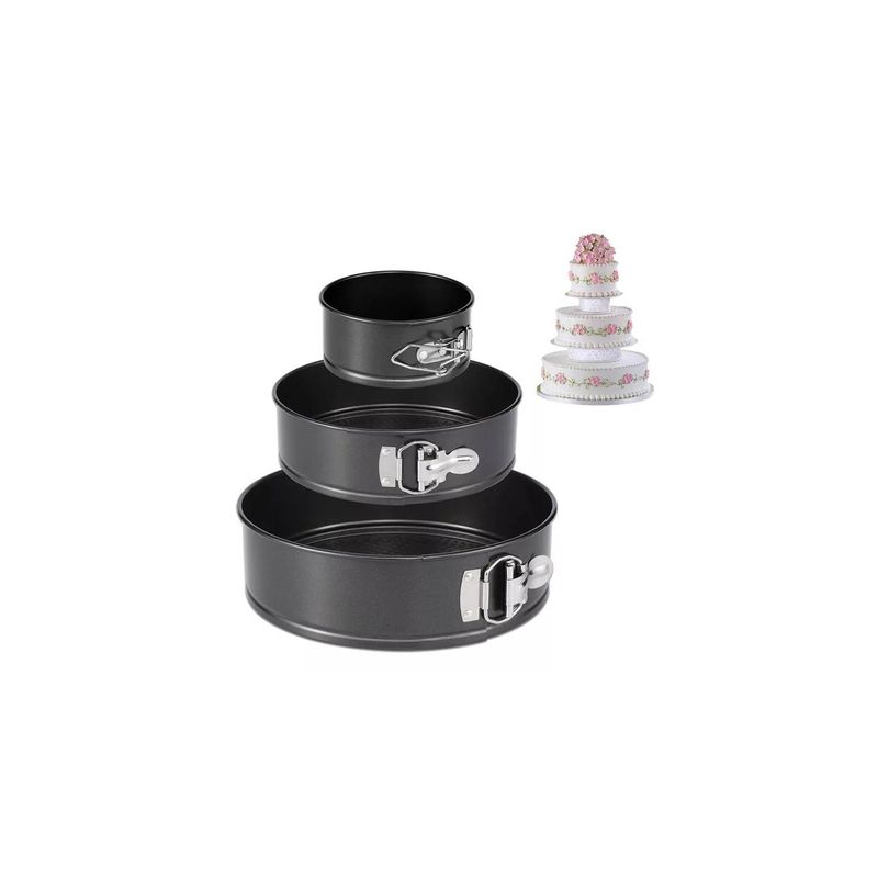 GENERICO - Molde Torta Desmontable Set 3 Pieza N°24/26/28 Cm