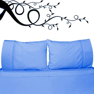 Imagen 2 del producto Juego de Sabanas Full Diversión Clásico Celeste 200 Hilos